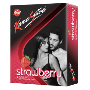KAMA SUTRA STRAWBERRY CONDOMS — 3UN PACK