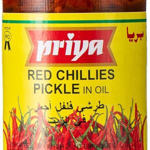 PRIYA RED CHILLI PICKLE WITH GARLIC 300G