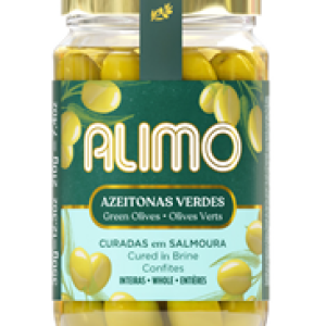 ALIMO WHOLE GREEN OLIVES 520GM