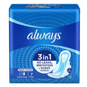 ALWAYS MAXI NIGHT EXTRA LONG XL 3IN1