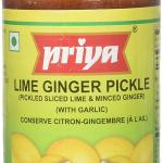 PRIYA LIME GINGER PICKLE WITH GARLIC 300G